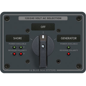 Blue Sea 2 Pos. 4 Pole AC Rotary Switch Panel