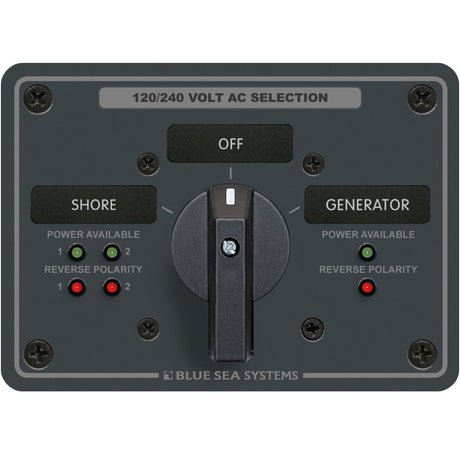 Blue Sea 2 Pos. 4 Pole AC Rotary Switch Panel
