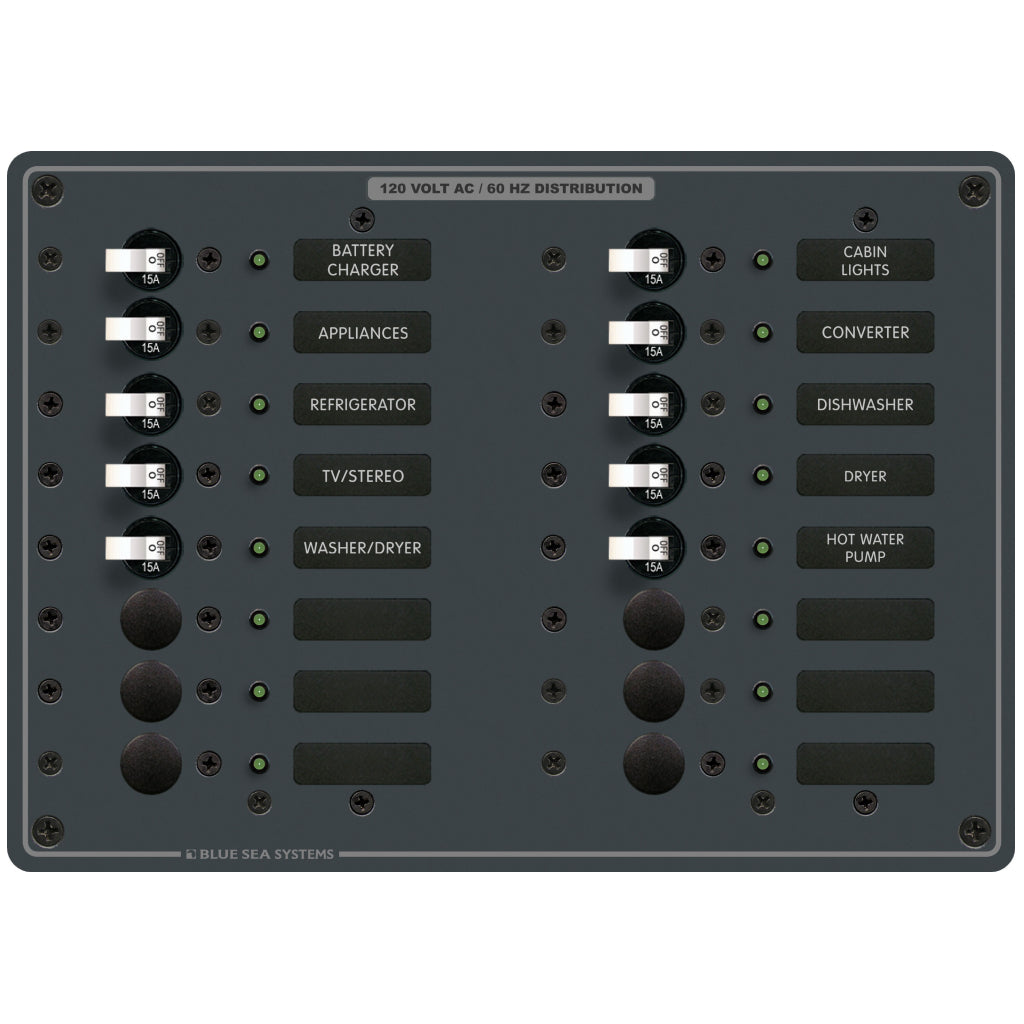 Blue Sea 16 Pos. AC Panel