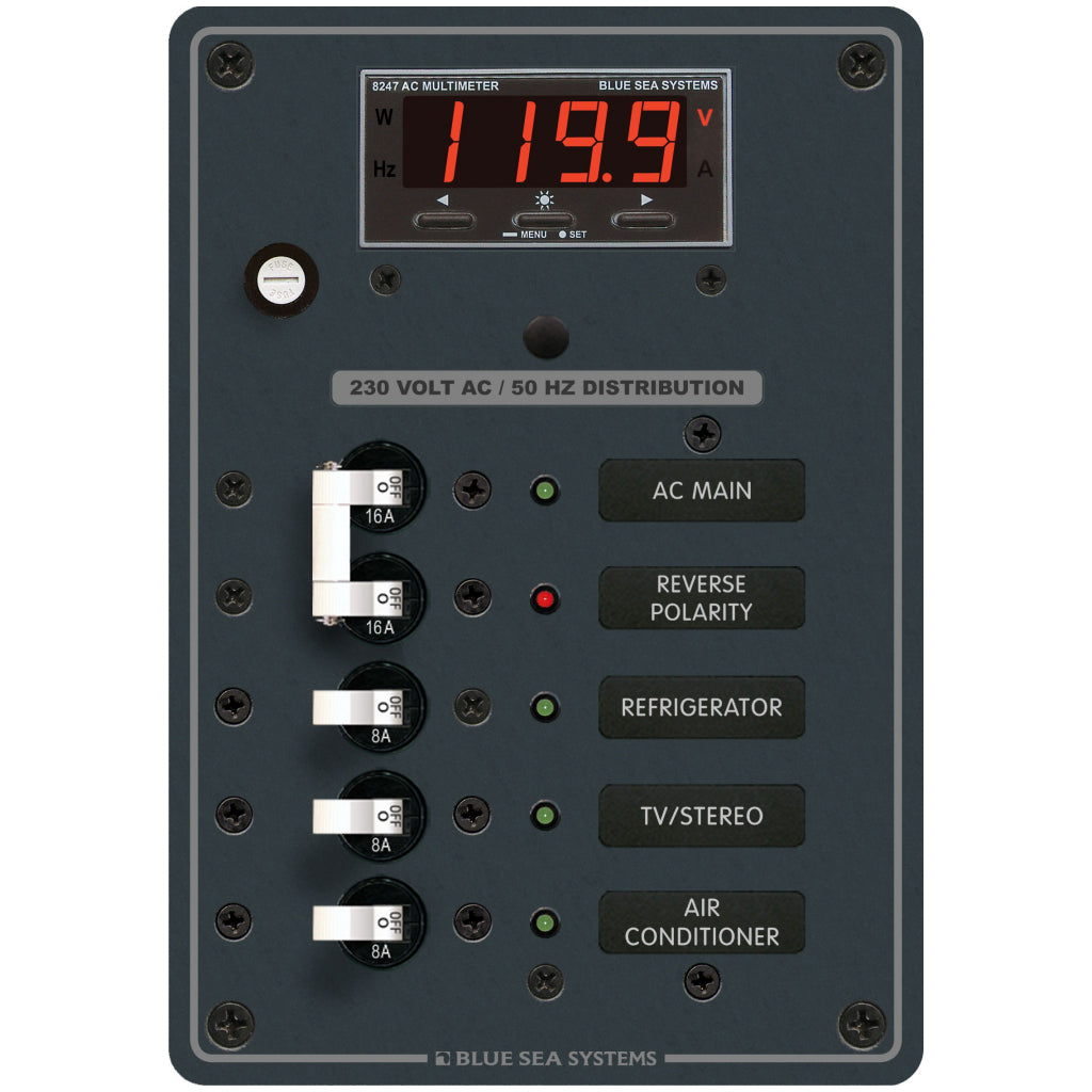 Blue Sea European 3 Pos. AC Main Panel 