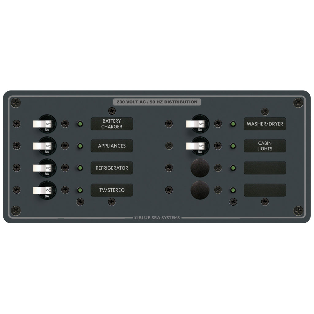 Blue Sea AC 8 Pos. Panel