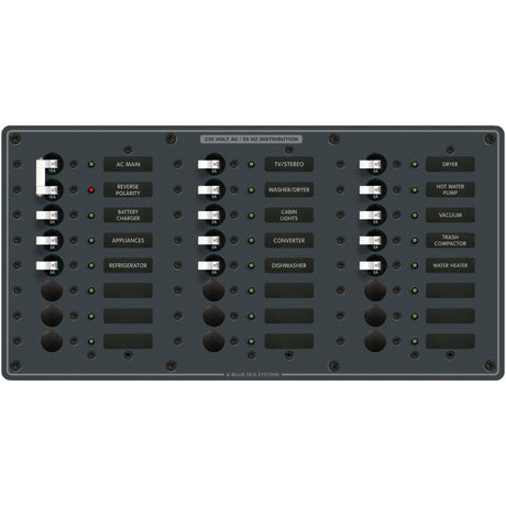 Blue Sea European 22 Pos. Main Panel