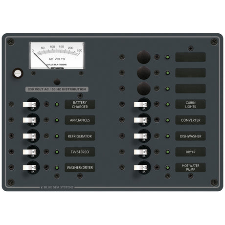 Blue Sea European 13 Pos. AC Panel