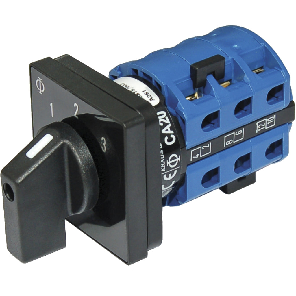 Blue Sea 9010 AC Rot Switch OFF + 3Pos 120V AC 30A