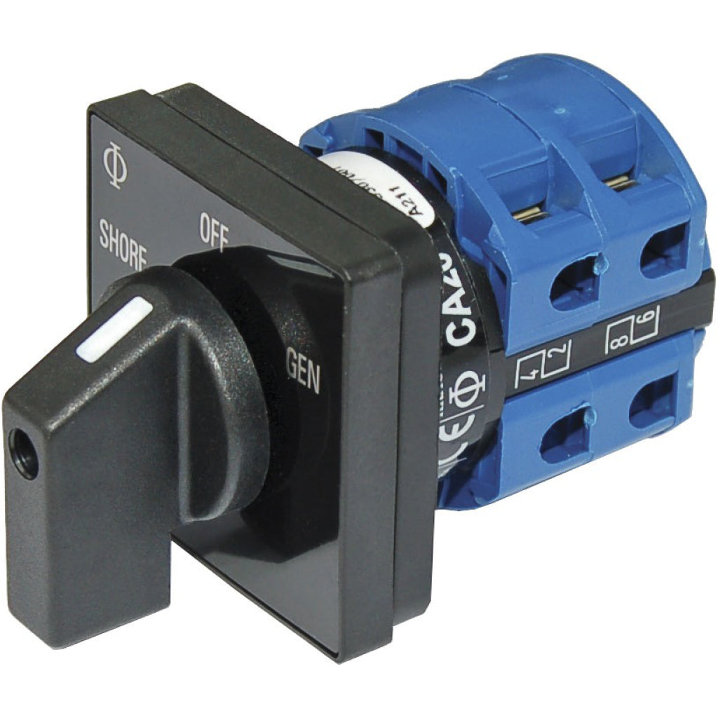 Blue Sea AC 120V 30A Rotary OFF + 2 Pos.a Switch
