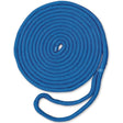 Braided Nylon Dock Line with eye-1/2" x 20' Blue