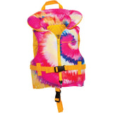 Pinkyellow Tie Die Of Salus Sublimated Nimbus Children's Life Jacket.