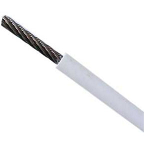 White PVC 316S.S. Lifeline Wire 1/8" - 1/4"