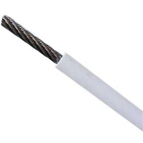 White PVC 316S.S. Lifeline Wire  3/16" - 5/16"