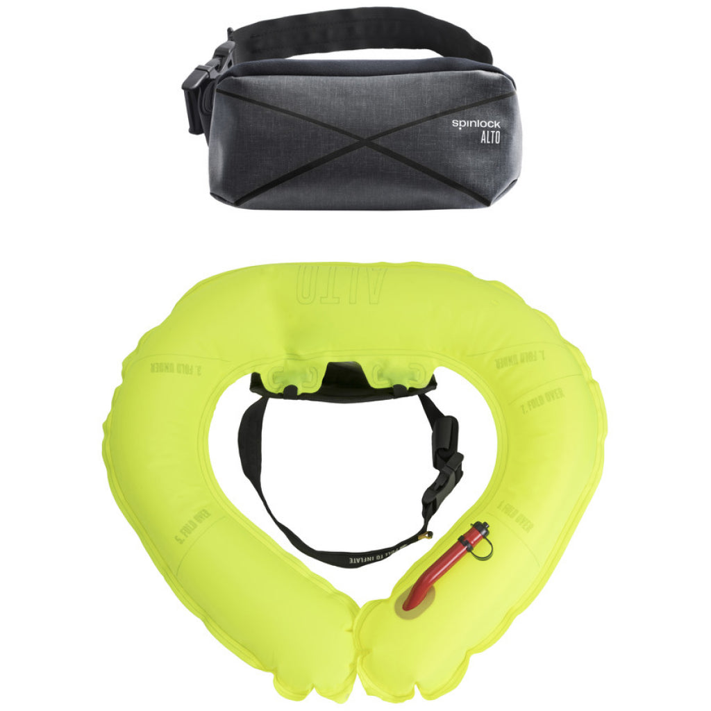 Inflated Of Spinlock Black Alto Belt Pack.