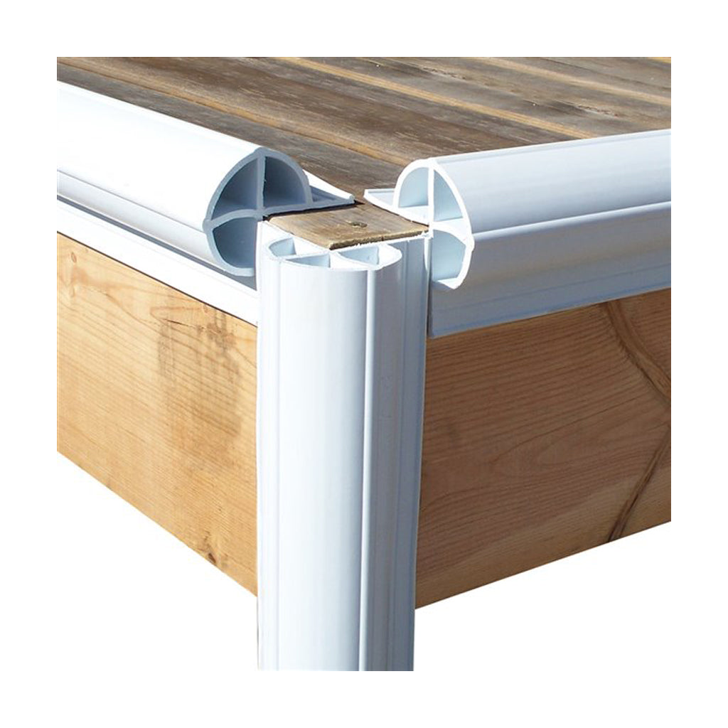 Dockedge 6' x 8' White Corner Edge Profile