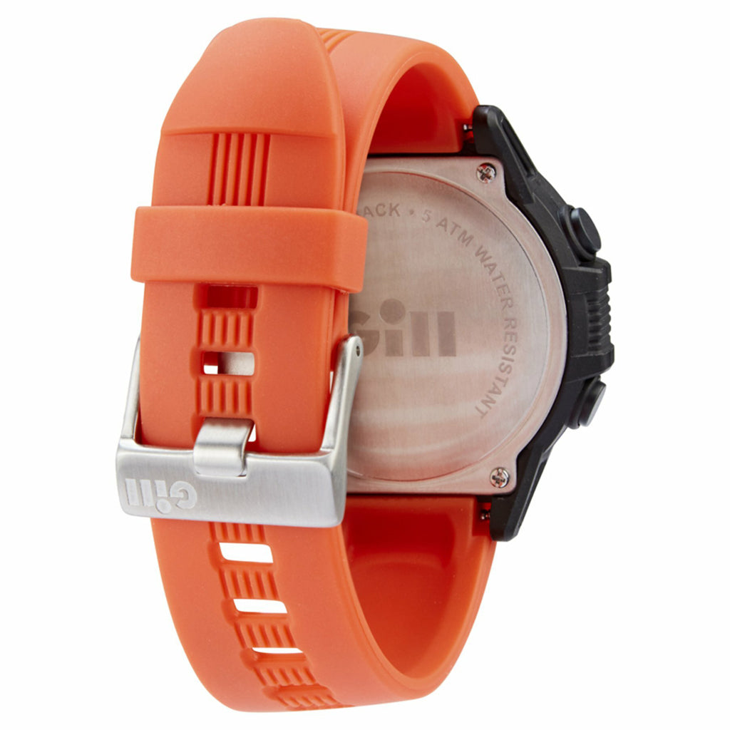 Back of Orange Gill W017 Stealth Racer Watch
