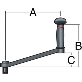 Diagram of Aluminum Winch Handle