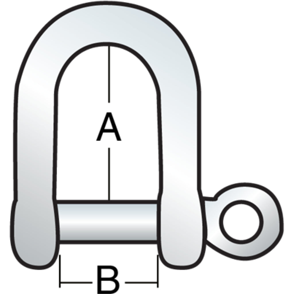 Diagram of 3/16 S/S SHACKLE.