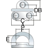 Diagram of Folding Padeye