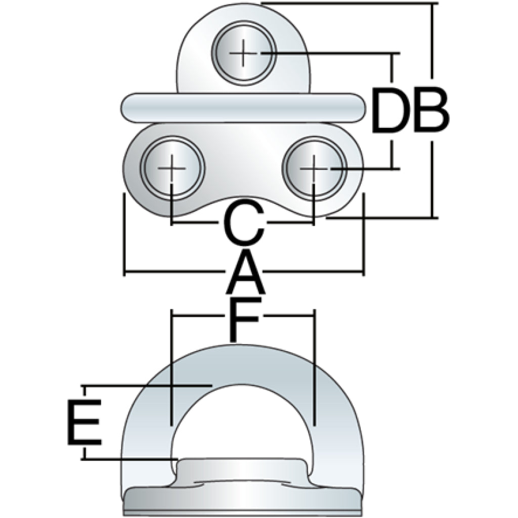Diagram of Folding Padeye