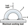 side diagram of 56mm Padeye