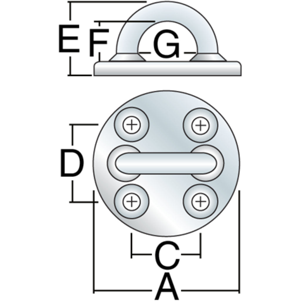 Diagram of Round Padeye