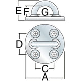 Diagram of Round Padeye