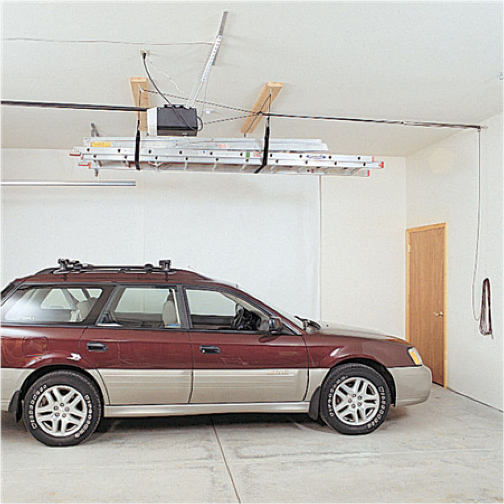 Hoister Storage System in gararge further back