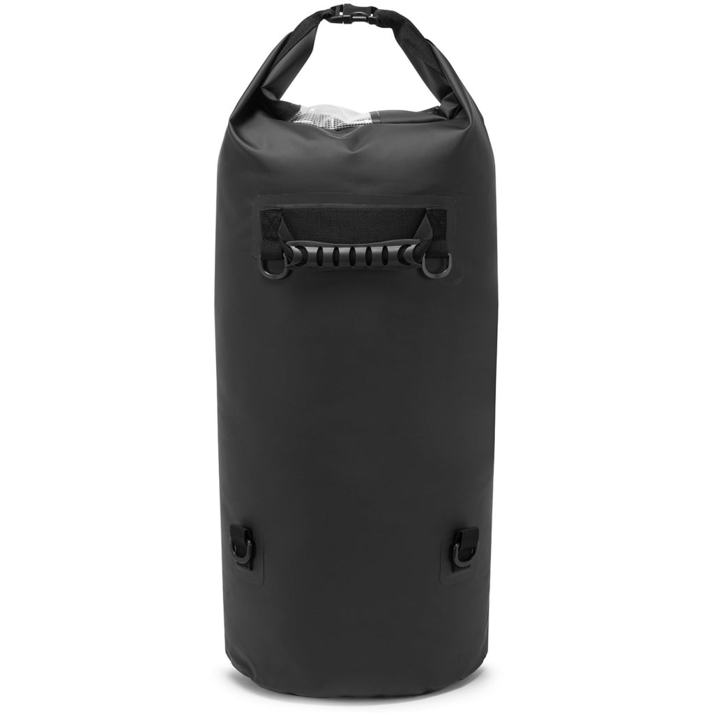 Back of Black Gill Voyager Dry Bag 50L