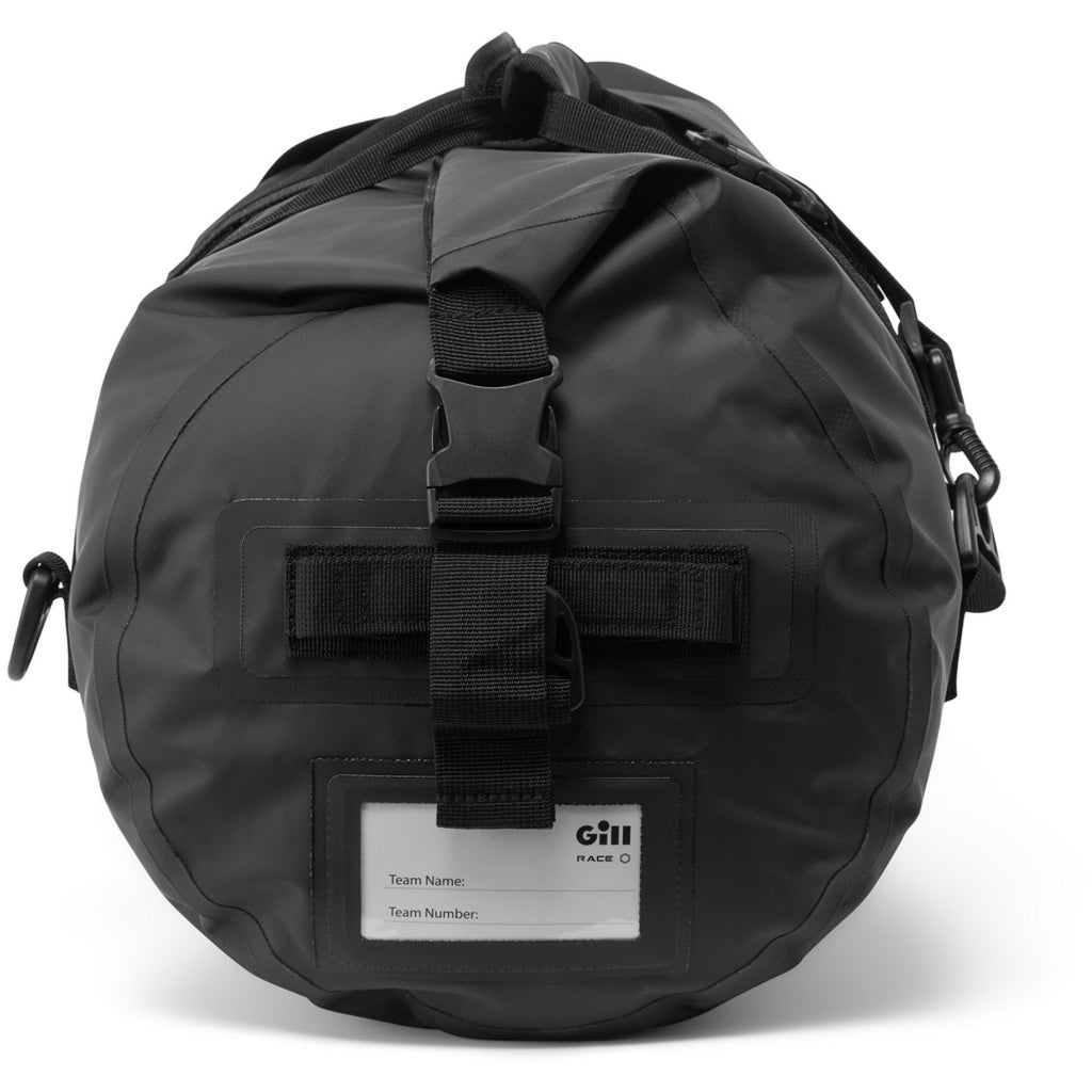 End view of black Gill Voyager Duffel Bag 30L.