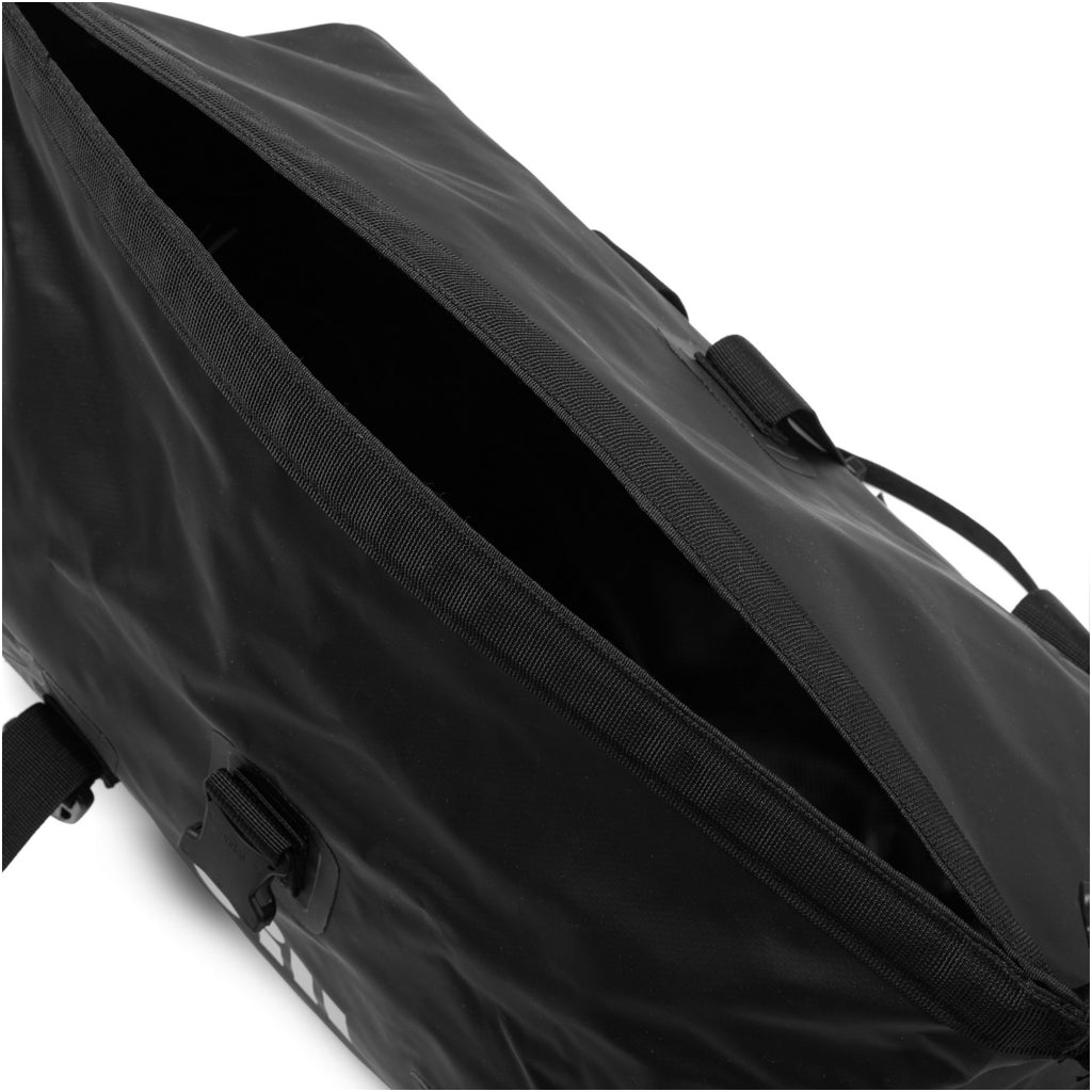 Top view of black Gill Voyager Duffel Bag 30L.