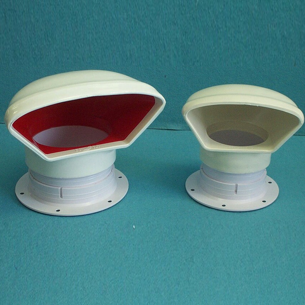 Cowl Vent Low Profile Red Interior - 4"