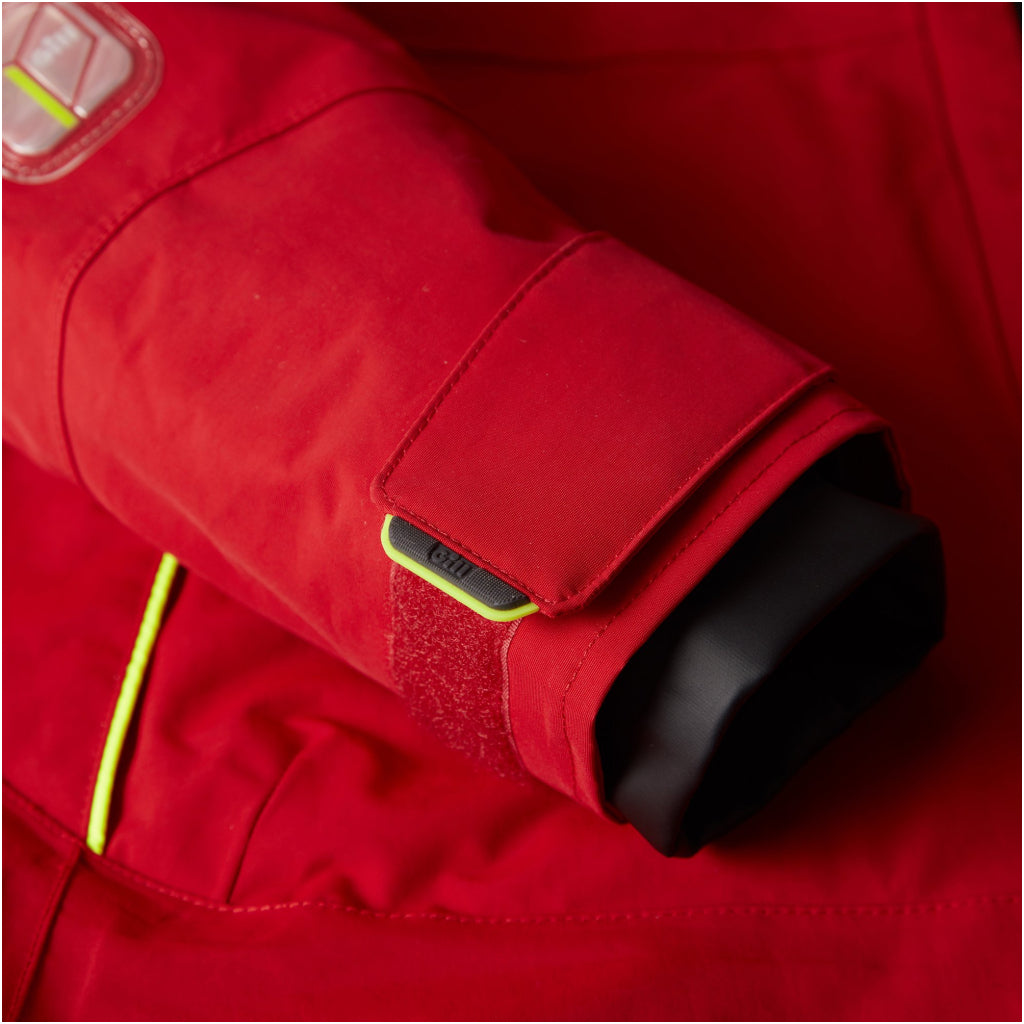 Gill OS32 Coastal Jacket - Women’s Red closeup sleave.