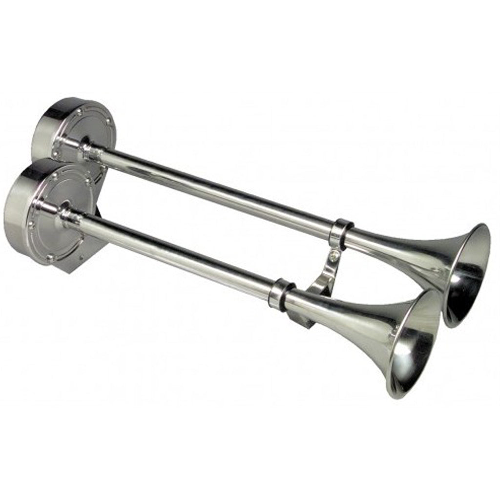Ongaro Stainless Steel Deluxe Dual Horn Trumpet