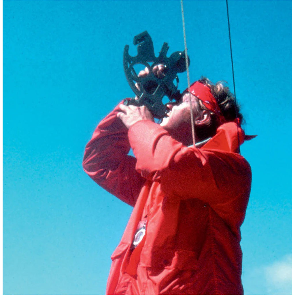 Person Using Mark 15 Sextant Navigation Tool.