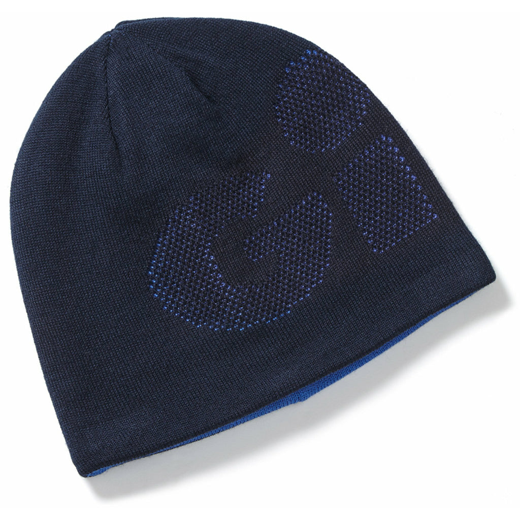 Blue Reversible Knit Beanie