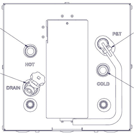 Diagram of Seaward 6-Gallon Galvanized Water Heater.