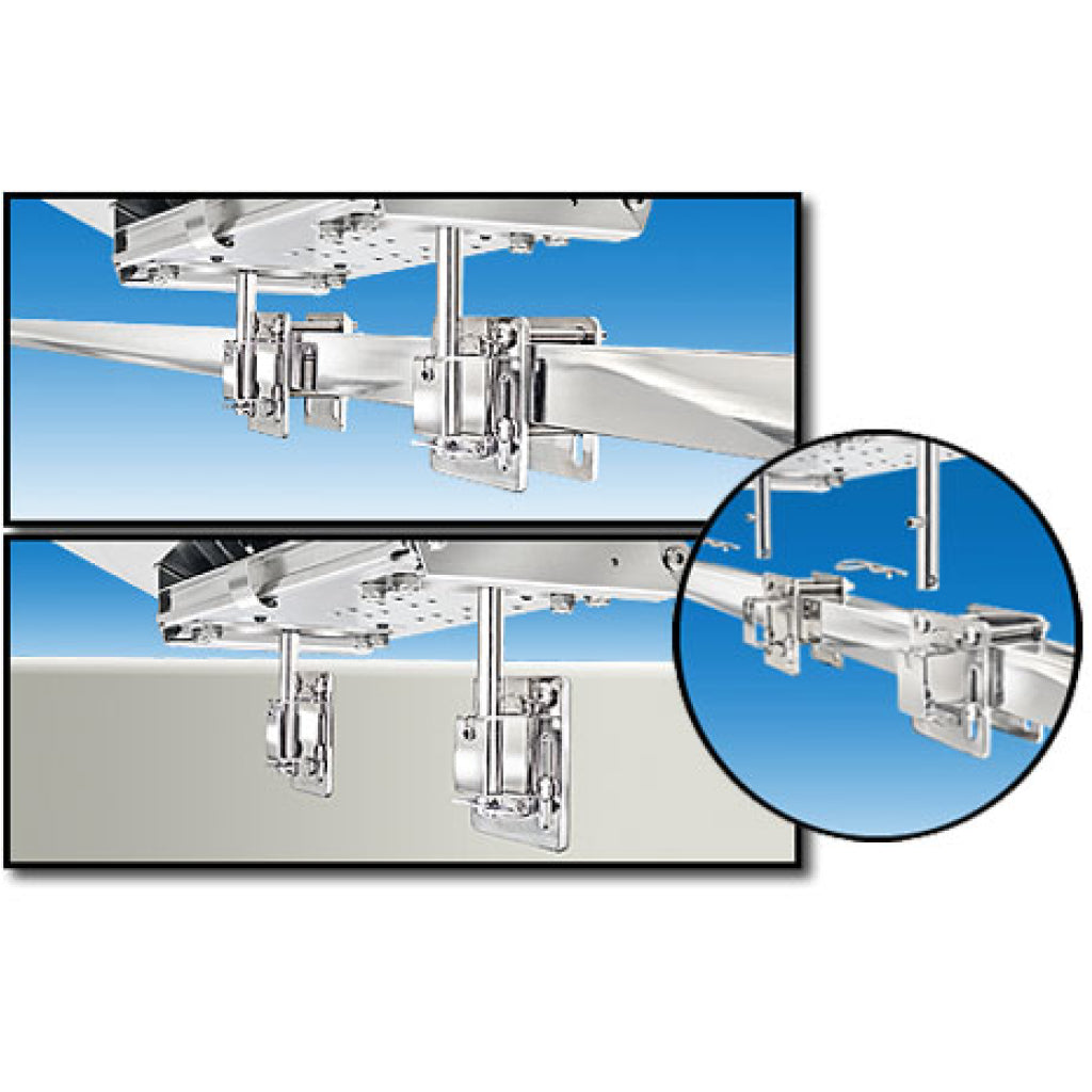 Magma Dual Bulkhead Rectangular BBQ Square Rail