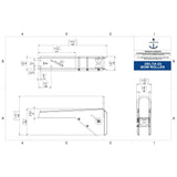 Tech Drawing Of Kingston Delta-23 Mirror Finish Bow Roller.