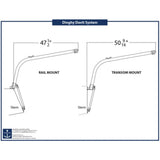 Tech Drawing Of Kingston Dinghy Davits System.