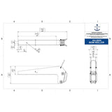 Tech Drawing Of Kingston Kv-2025 Polish Finish Bow Roller.