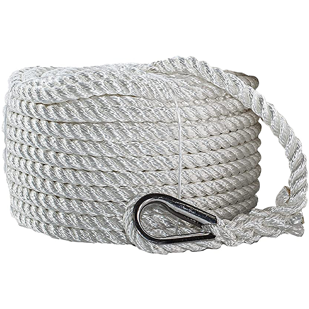 Twisted White 1/2" x 150' Anchor Line