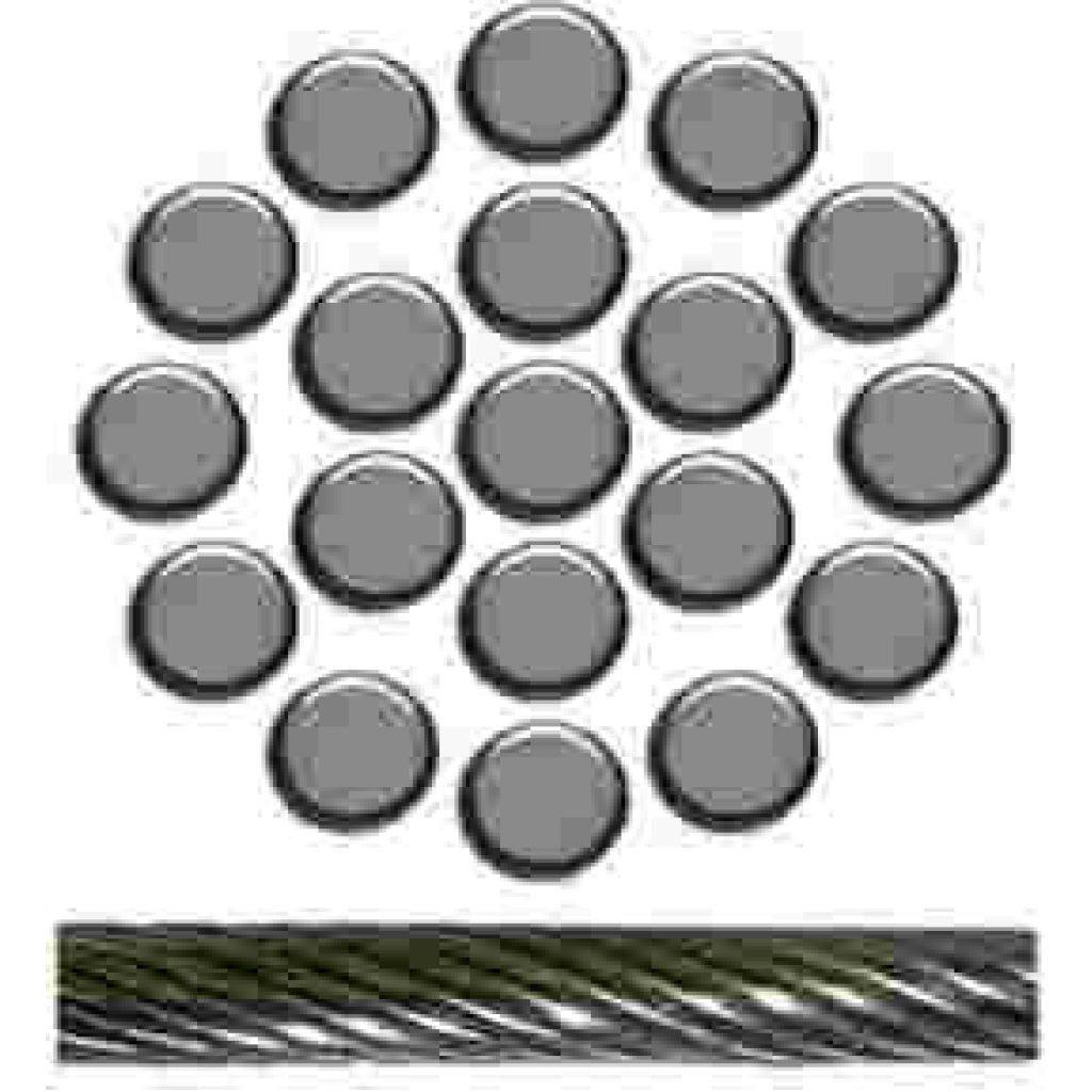 316 Stainless Rigging Wire - 3/32" 1x19 $/ft