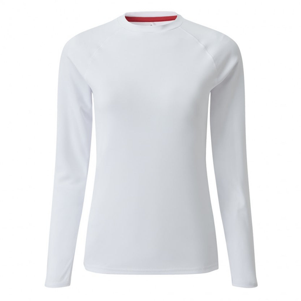 Womens UV Tec Long Sleeve Tee Shirt White