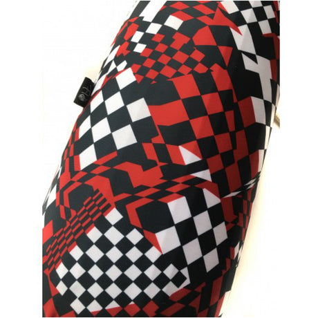Close up of Red Racer Reversible Fender Cover