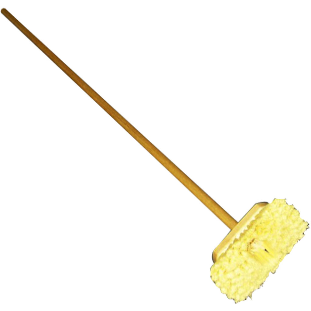 Scrubber & Handle with Soft Yellow Bristles