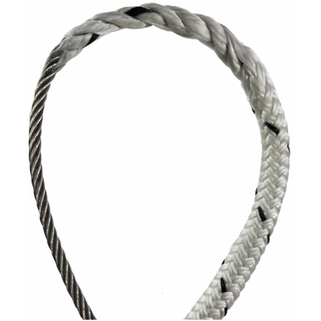 Halyard 1/8" x 30ft Wire 5/16" x 30' Black Rope