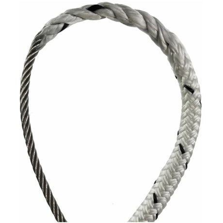 Halyard 1/8" x 30ft Wire 5/16" x 30' Black Rope