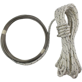 Halyard 5/32" x 40ft Wire 3/8" x 50ft White Rope